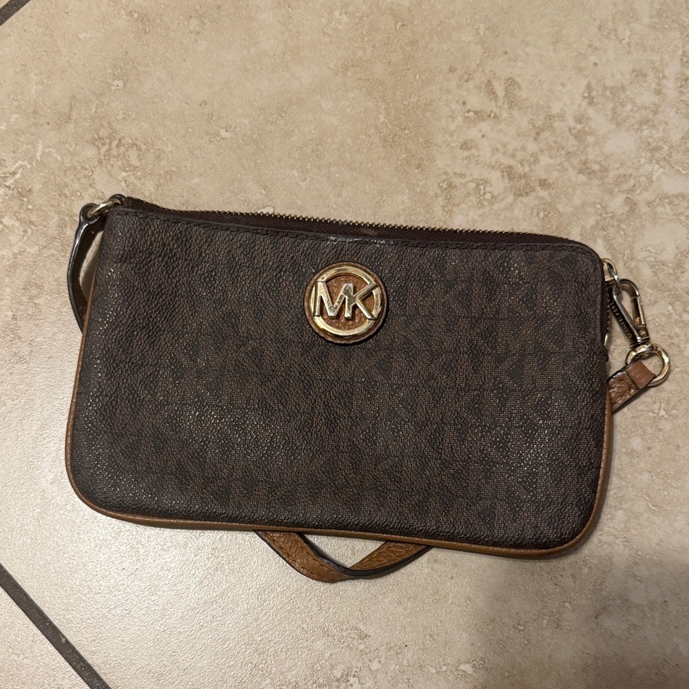 Michael Kors Dark Brown Logo Crossbody Bag